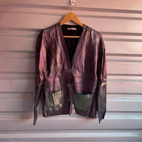 CHRISTOPHER KANE Multicolor Foil Cardigan - Picture 1 of 8